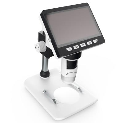 China 1000x HD Digital Portable Microscope With 4.3 Inch LCD Screen Electronic Microscope 8 LED 1080P Endoscope Magnifier Camera 307 for sale