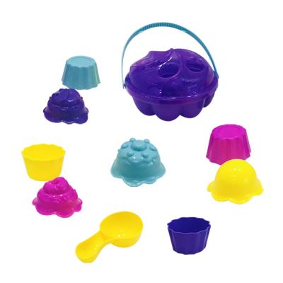 China For Kids Children Beach Toy Set Plastic Beach Sand Molds Outdoor Toy 10 Pcs Summer Water Toy for sale