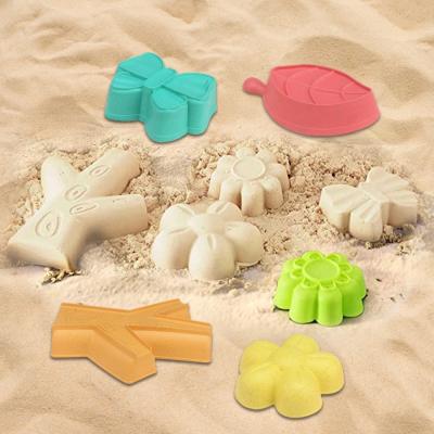 China For Kids Plastic Beach Sand Molds Cartoon Shape Beach Toy Outdoor Play Toys For Kids Summer Seaside Toy 5pcs for sale