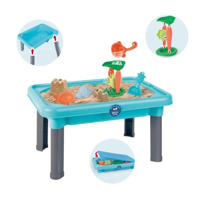 China For Outdoor Toy Sand Water Table Beach Toy Set Beach Sand Table Summer Children Kids Toy with Tools and Hourglass 11pcs for sale