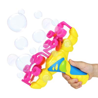 China Toy Outdoor Bubble Fun Bubble Fan Magic Wand Toy with Two Super Blowing Rings and Flashing LED Lighter for Kids for sale