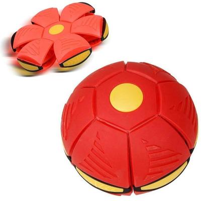 China For Kids Flying Saucer Ball for Kids Toy Outdoor Deformation Toy Flying Ball Decompression Throw Disc Ball Deform Bounce Bound New for sale