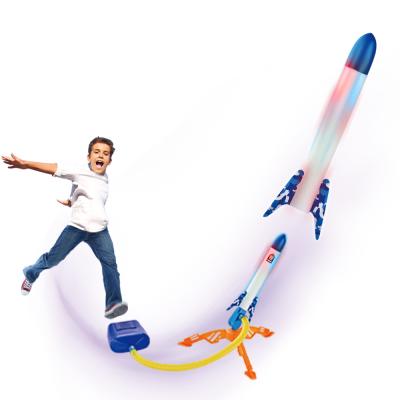 China For Kids Rocket Launcher with Lightweight Colorful Foam Rocket and Sturdy Launcher Stand with Foot Launching Platform Fun Outdoor Toy for Kids for sale