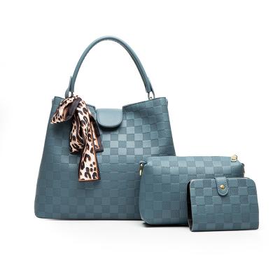 China Other High Quality 3 Set Fashion Custom Factory Supply Purses And Handbags Ladies Crocodile Leather Handbag Women Korean Shoulder Bag for sale