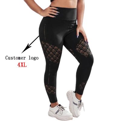 China Wholesale Breathable Plus Size Tummy Control Plus Size Hollow Out Sports Workout Leggings For Women for sale