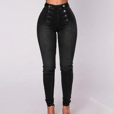 China Sustainable Women`s Pencil Pants Plus Size Crossed Slim Fit Women Stretch Jeans for sale