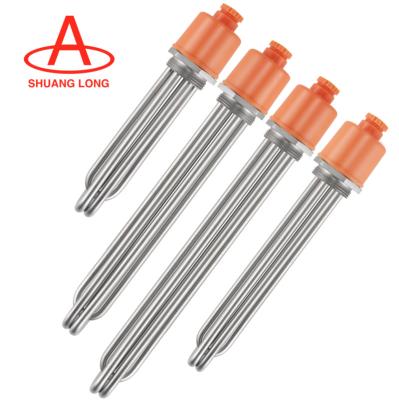 China Water tank 220v 380v 9KW 304 stainless steel screw plug DN40 engineering immersion soalr water tank heater for sale