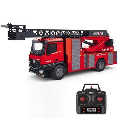 China Toy Car Gifts Huina Spray Water Sound RC Vehicle Educational Firetruck Children's Toy Car Firetruck and Light Effect Fire Engine for sale