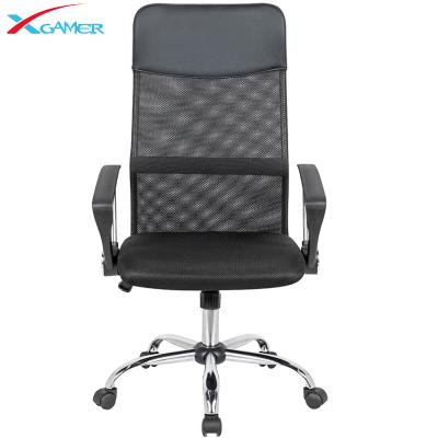 China Cheap Modern Ergonomic Office Swivel Height Adjustable Black Mesh Gaming Swivel Chair With Caster Wheels for sale