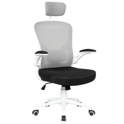 China Modern Adjustable Swivel Mesh Office Swivel Luxury Soft Executive Ergonomic Chair With Headrest for sale