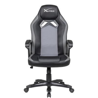 China (Size)Adjustable 2022 Popular Movable Black Upholstery Leather Gaming Chair Racing Sport Gaming Chair for sale