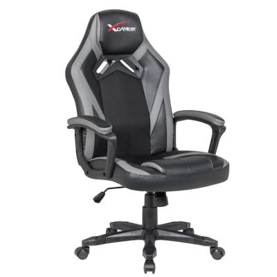 China Style Adjustable Black Leather High Back Gamer Chair Swivel PU (Height) Leather Office Racing Seat Chair Gaming Chair for sale