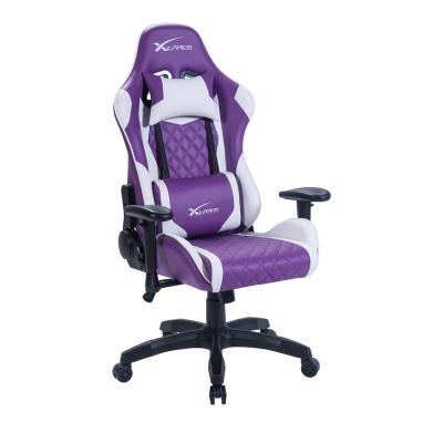 China Wholesale Cooling Gaming Chair Racing PVC High-back Style Office Leather Computer Chair Purple Gaming Chairs for sale