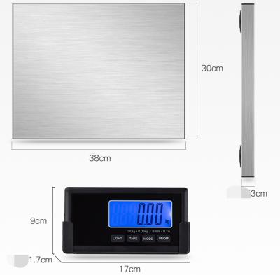 China Weight Measuring CE RoHS 180kg High Quality Stainless Steel Parcel Scale Pet Shipping Scale for sale