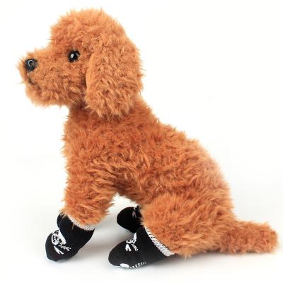 China Small Durable Anti-Skid Knit Dog Knock Cat Socks Dog Pet Shoes Pet Socks With Intensive Rubber Protector for sale