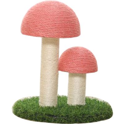 China Pet Supplier Cat Scratching Post Mushroom Scratching Viable Frame for Kittens Cat Natural Sisal Cat Scratchers for sale