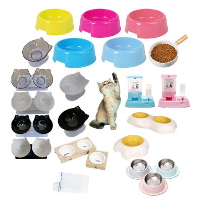 China Viable 2 in 1 Automatic Cat Dispenser Automatic Pet Water Feeder Pet Food Cat Dog Feeder for sale