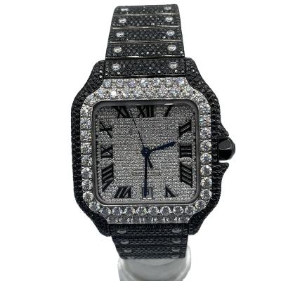 China Men Light Up Jewelry Luxury Setting Men Brand Moissanite Diamond Watches for sale