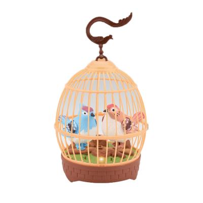 China Hot Sale Simulation Electric Plastic Sound Control Birds Cage Toy For Kids 79X35X79CM for sale