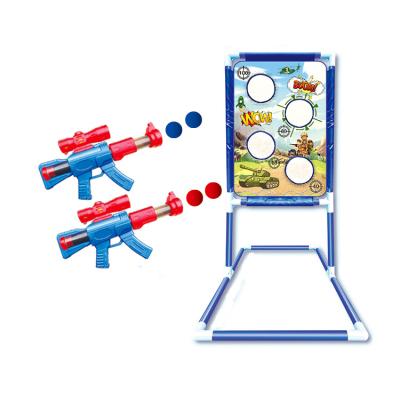 China Electronic Toy Indoor Outdoor Double Game Pneumatic Gun Stance Target Shooting Eva Ball Air Power Gun Toys For Children for sale