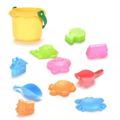 China CE Certificate Summer Outdoor Toys Eco-friendly Soft Plastic Beach Bucket Sand Toys For Kids 11pcs Soft Beach Toys 70*35*97cm for sale