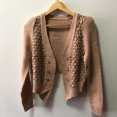 China High Quality Polyester $1Big Discount Winter Clothing Women Used Stylish Occasions Clothes Running Lot Women Sweaters/Jumper/Cardigan for sale