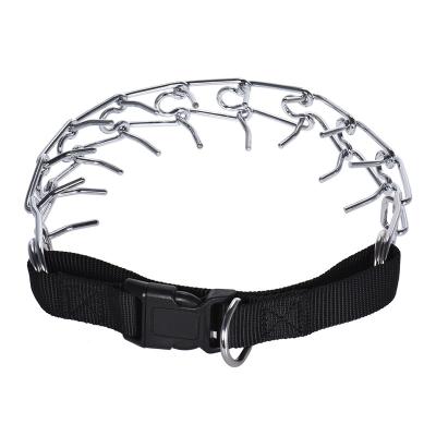 China Sustainable Training Metal Gear Crotch Pet Collar With Quick Release Snap Buckle for sale