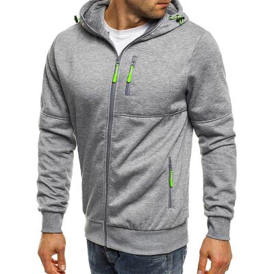 China Custom Logo White Anti-pilling Cotton Printed Sweatshirt Casual Sport Streetwear Full Zip Hoodie For Men for sale