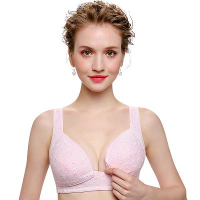 China Sleep Seamless Hands Cotton Breathable Maternity Nursing Free Size Large Plus Wireless Vest Nursing Bra OEM for sale