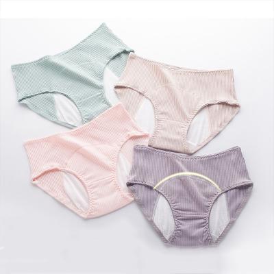 China Hotest Selling Ladies Cotton Girls Antibacterial Organic Absorbent Incontinence Leakproof Menstrual Period Panties for sale