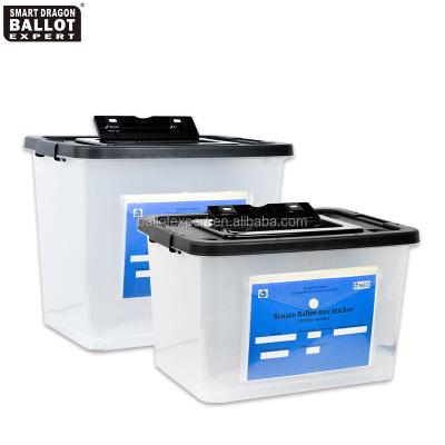 China Foldable Multifunctional Election Box PP Plastic Transparent Voting Ballot Box 60 65 Liter With Wheels for sale