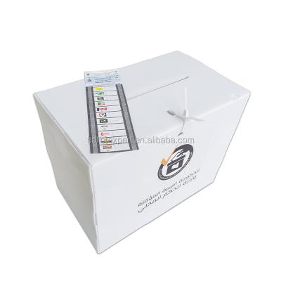 China Sustainable PP Hollow Board Collapsible Detachable Safe Plastic Ballot Box for sale