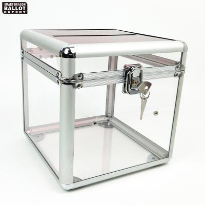 China Custom Clear Transparent Acrylic Election Ballot Box With Lock for sale