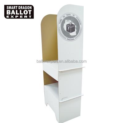 China Paper Paper Display Stand With Logo Cardboard Display Rack Voting Booth for sale