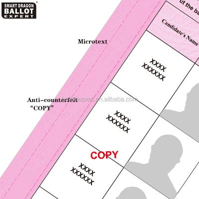 China Ballot Card Election Curl Custom Voting Ballot Paper for sale