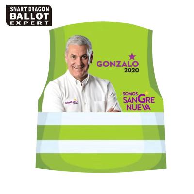 China Custom No Chile Election Security Apparel Voting Reflective Vests Vote Vest Shirt for sale