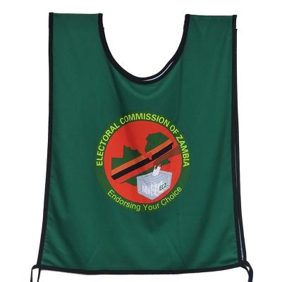 China Election Campaign Political Material Safety Customized Voting Vest Reflective Apron for sale