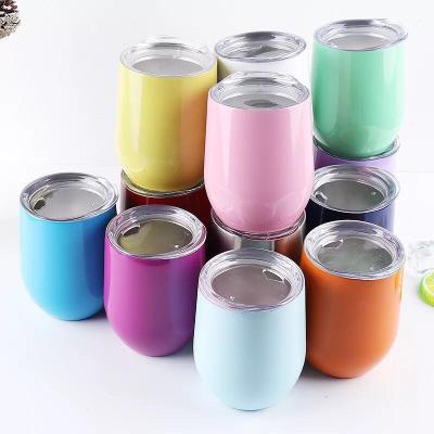 China 12 oz Double Wall Stainless Steel Sustainable Outdoor Vacuum Insulated Wine Tumbler Mug for sale