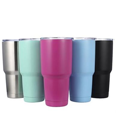 China Sustainable Double Wall Stainless Steel Tumbler Cups Insulated 30 Ounce With Lid for sale