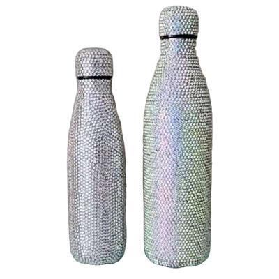 China Sustainable Luxury 500ml Double Wall Stainless Steel Insulated Water Bottle With Diamond for sale