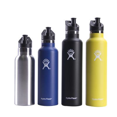 China Sustainable 600ml Double Wall Vacuum Insulated Stainless Steel Hydrogen Voss Water Bottle for sale