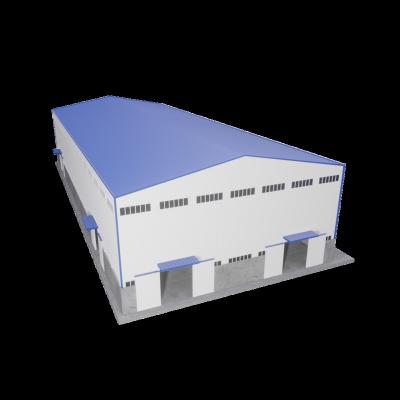 China Best selling High strength prefabricated steel warehouse / workshop / hangar / hall for sale