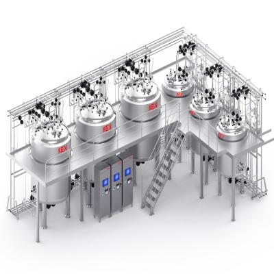 China food & Beverage Plant 500L Pharmaceutical Industry Automatic Emulsifying Stainless Steel Stirred Tank System for sale