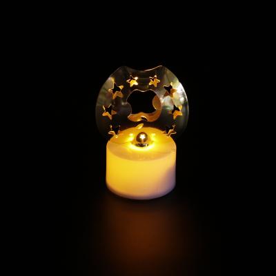 China 8PCS Diwali Candle Festival Golden Eid Mubarak Relighting Apple Light Candles Battery Operated Led Lights for sale