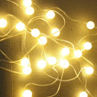 China Durable PVC Wrap Small Bulbs Lamps Waterproof Antioxidant Balls Globe Outdoor Curtains String Led Curtain Light Christmas Decorations for sale