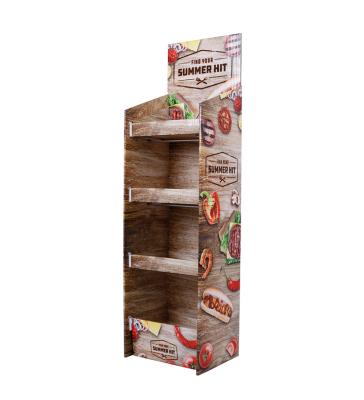 China Single Sided Supermarket Cardboard Fruit and Vegetable Display Stand For Sale Paper Display Stands for sale