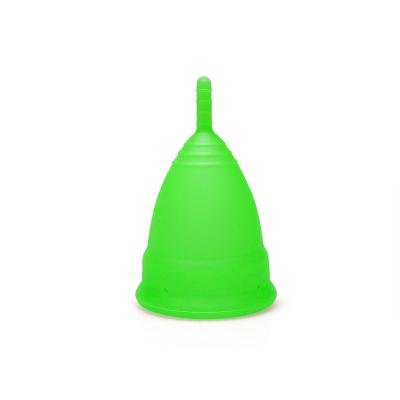 China Store And Sterilize Menstrual Cups Green Menstrual Cup Silicone Menstrual Copa Menstrual Cup With Foldable Sterilization Cup for sale