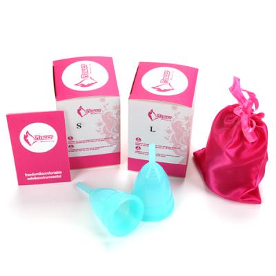 China Alternative for Menstrual Pads & Reusable Medical Grade Silicone Menstrual Cup Certified Lady Menstruation Cup for sale