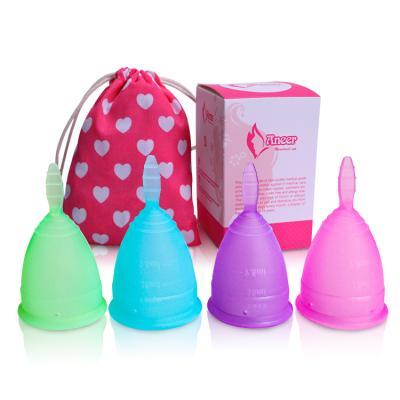 China 100% Medical Grade Reusable Organic Menstrual Silicone Women Cup 100% Medical Silicone Cup Women Menstrual Hygiene for sale