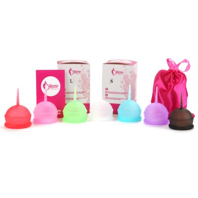 China Convenient Reusable Women's Menstrual Cup Reusable Silicone Soft Plastic Menstrual Cup For Sports Swimming for sale